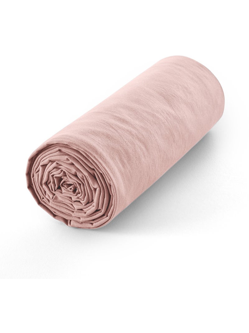 Drap housse - Coton Pur - 100 % Coton 57 Fils/cm² Rose pâle - Kiabi