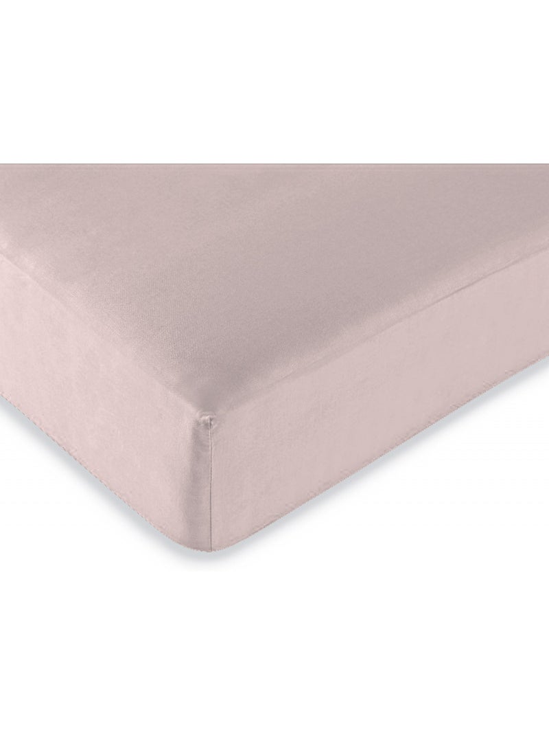 Drap housse - coton pur - 100 % coton 57 fils/cm² Rose pâle - Kiabi