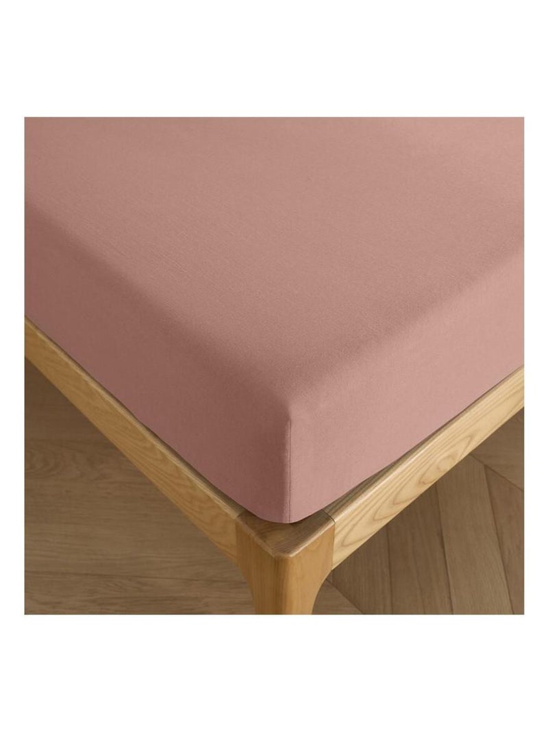 Drap housse - Coton Pur - 100 % Coton 57 Fils/cm² Vieux rose - Kiabi
