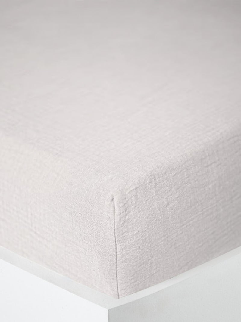 Drap housse - Coton Pur - 100% gaze de coton 125 gr/m² Blanc - Kiabi