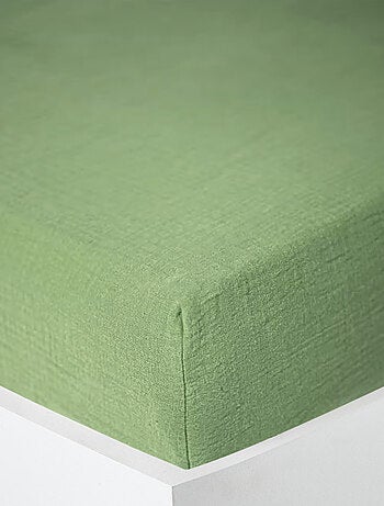 Drap housse - Coton Pur - 100% gaze de coton 125 gr/m²