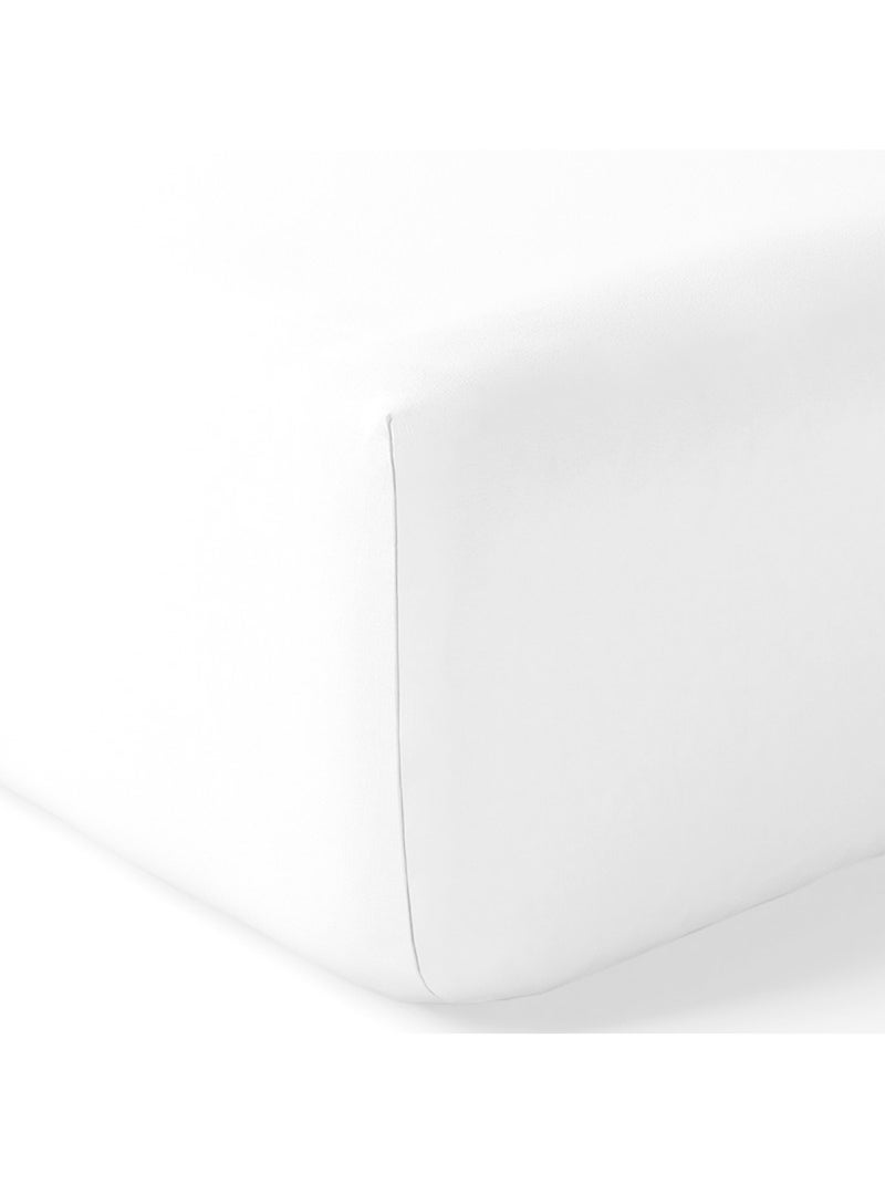 Carré Blanc Drap Housse Coton 100% Coton Peigné