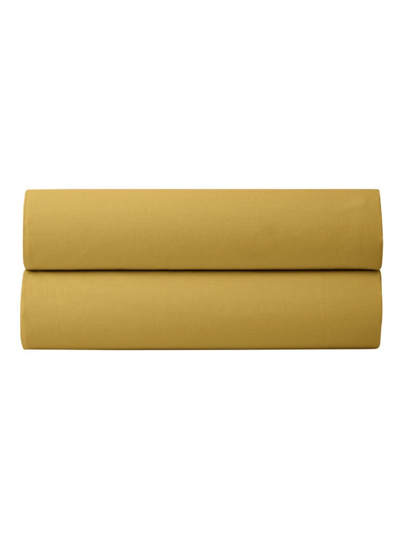 Drap housse - Coton Pur - 100% Percale de coton peigné Orange - Kiabi