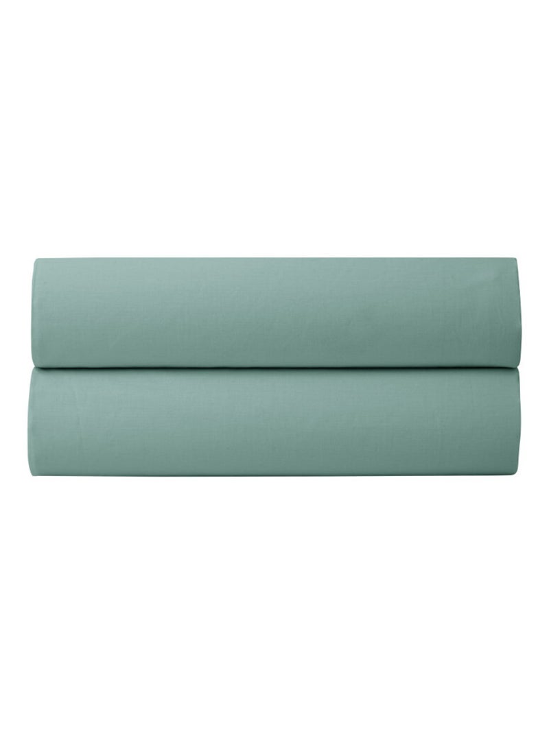Drap housse - Coton Pur - 100% Percale de coton peigné Vert clair - Kiabi