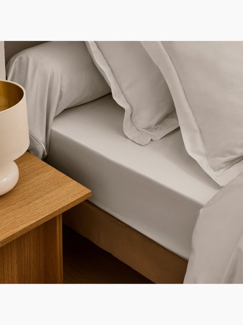 Drap housse - Coton Pur - 100% Satin de coton Peigné" / 120 fils/cm² - Kiabi