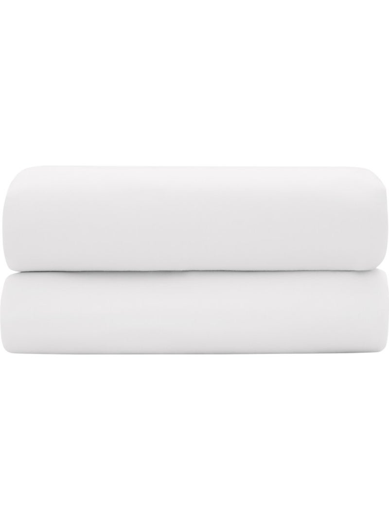Drap housse - Coton Pur - 100% Satin de coton Peigné" / 120 fils/cm² Blanc - Kiabi
