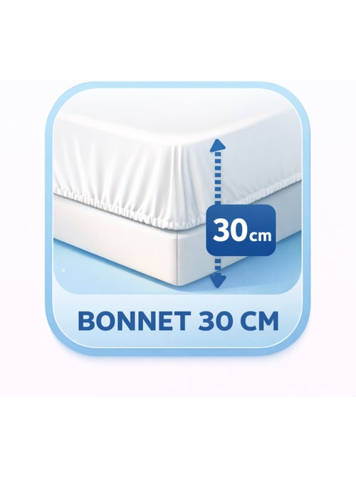 Drap housse - Coton Pur - 100% Satin de coton Peigné" / 120 fils/cm² - Kiabi Drap housse - Coton Pur - 100% Satin de coton Peigné" / 120 fils/cm² - Kiabi