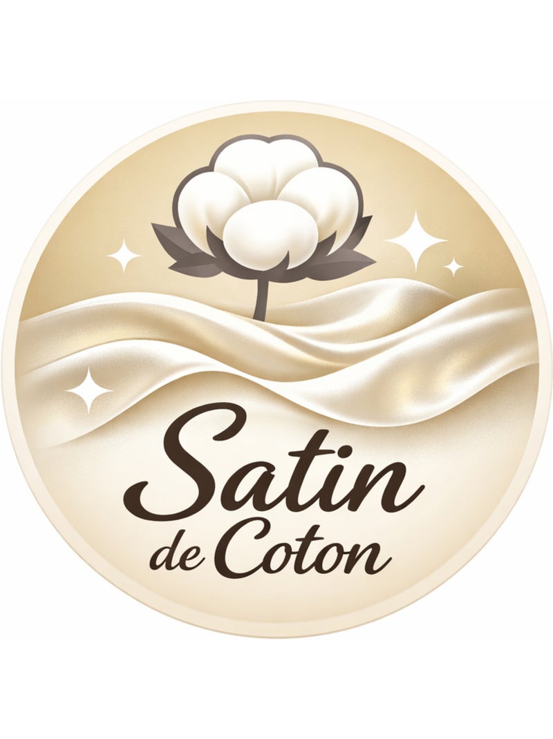 Drap housse - Coton Pur - 100% Satin de coton Peigné" / 120 fils/cm² Bleu - Kiabi