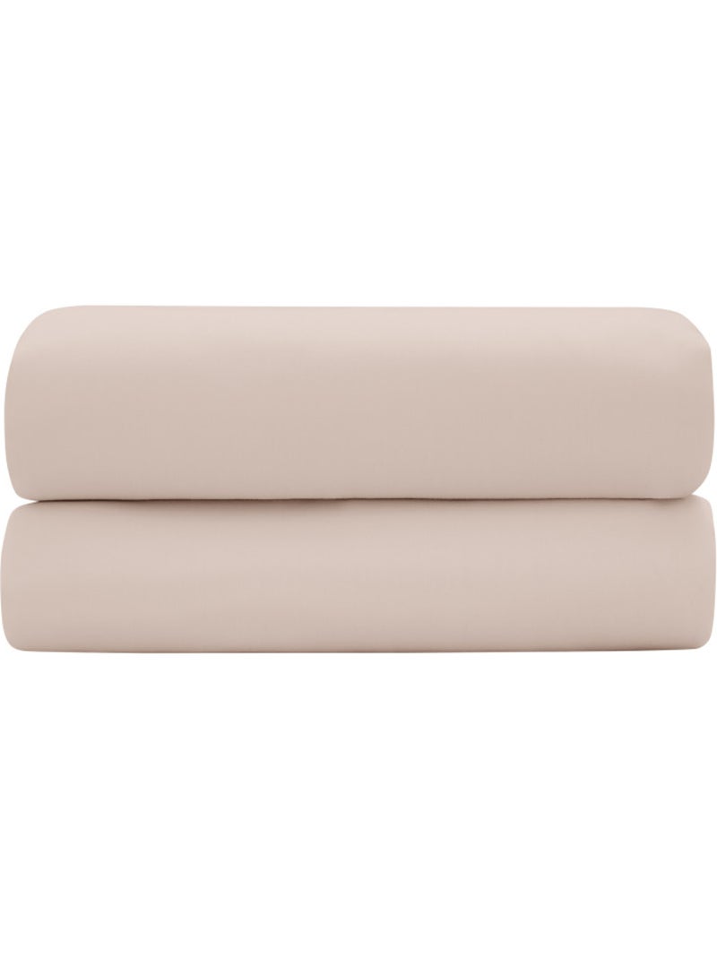 Drap housse - Coton Pur - 100% Satin de coton Peigné" / 120 fils/cm² Blush - Kiabi