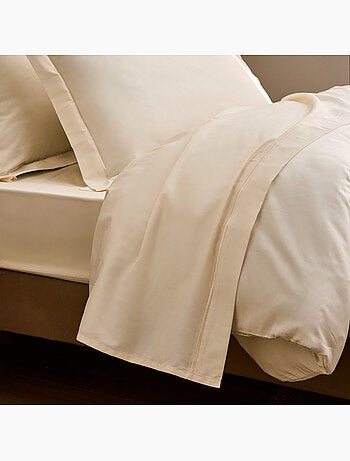 Drap housse - Coton Pur - 100% Satin de coton Peigné" / 120 fils/cm²
