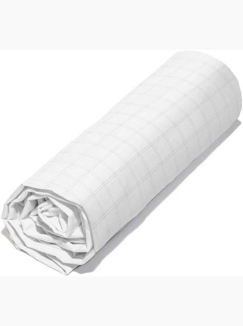 Drap housse - grand bonnet - polyester - 160x200 cm - blanc - antistatique - Kiabi