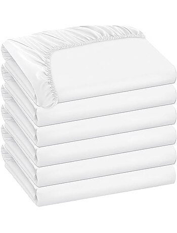 Drap housse - l22g - 180 x 200 cm - 100% coton - bonnet 30 cm - lot de 3