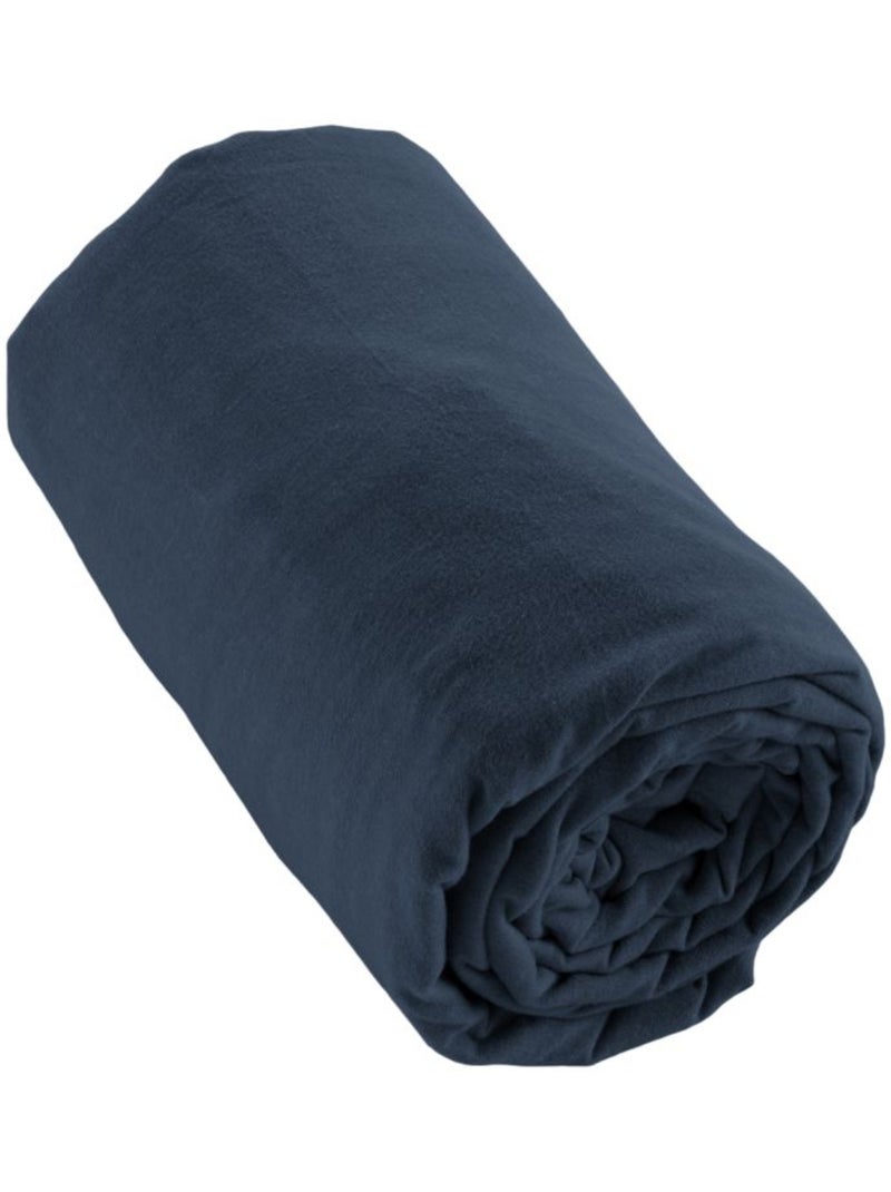 Drap housse - L'effet papillon - 100% Coton Bleu nuit - Kiabi