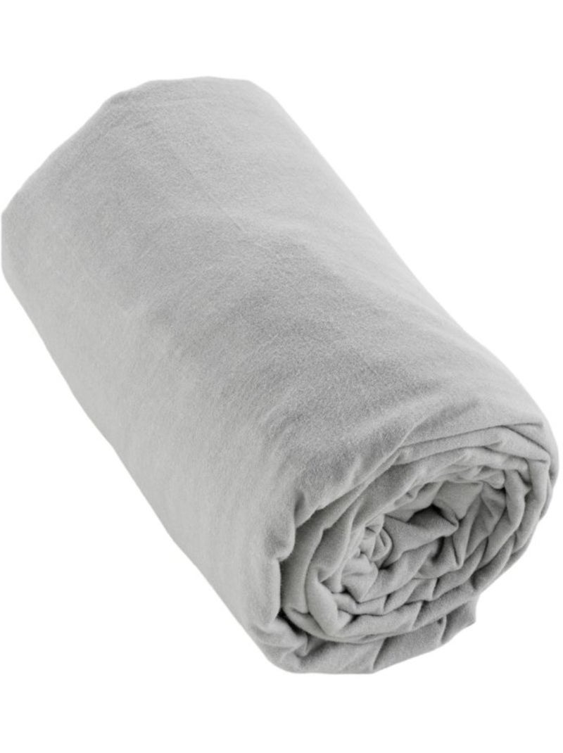 Drap housse - L'effet papillon - 100% Coton Gris clair - Kiabi