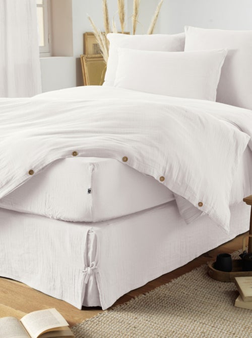 Drap housse - L'effet papillon - 100% gaze de coton 125 gr/m² - Kiabi Drap housse - L'effet papillon - 100% gaze de coton 125 gr/m² - Kiabi