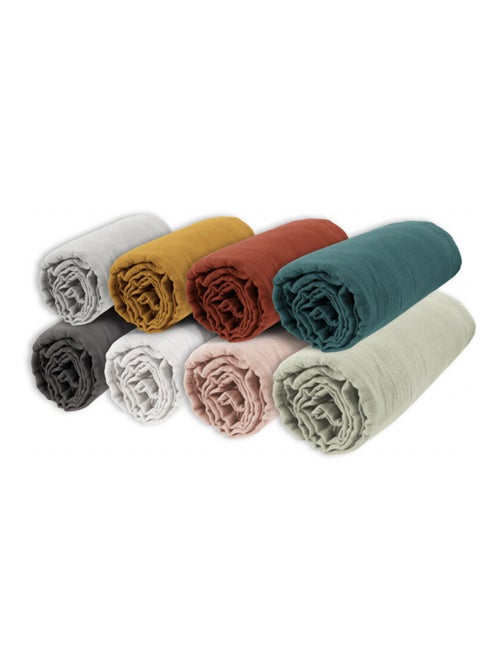 Drap housse - L'effet papillon - 100% gaze de coton 125 gr/m² - Kiabi Drap housse - L'effet papillon - 100% gaze de coton 125 gr/m² - Kiabi