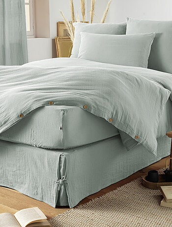 Drap housse - L'effet papillon - 100% gaze de coton 125 gr/m²