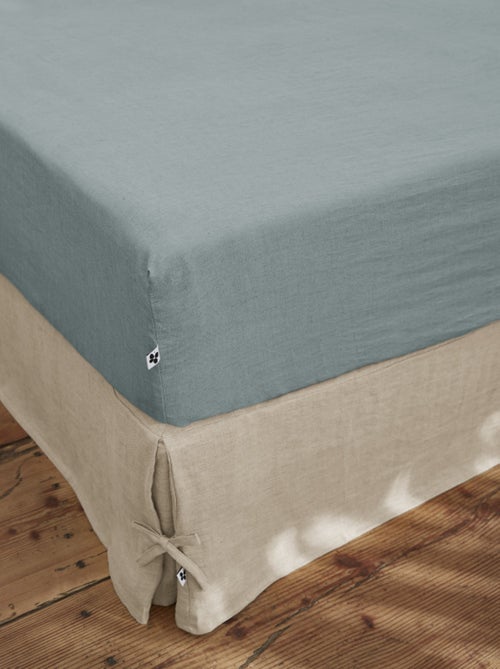 Drap housse - L'effet papillon - 100% Lin lavé - Kiabi Drap housse - L'effet papillon - 100% Lin lavé - Kiabi
