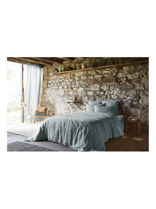 Drap housse - L'effet papillon - 100% Lin lavé - Kiabi Drap housse - L'effet papillon - 100% Lin lavé - Kiabi