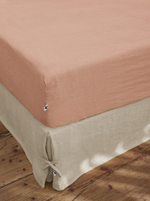 Drap housse - L'effet papillon - 100% Lin lavé - Kiabi Drap housse - L'effet papillon - 100% Lin lavé - Kiabi