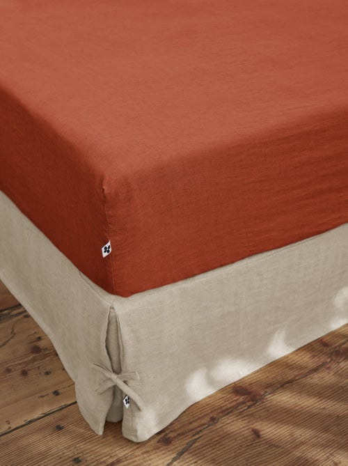 Drap housse - L'effet papillon - 100% Lin lavé - Kiabi Drap housse - L'effet papillon - 100% Lin lavé - Kiabi