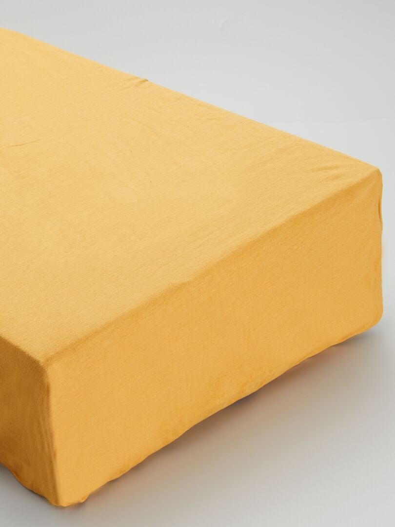 Drap housse - Lot de 2 Ecru/Jaune - Kiabi