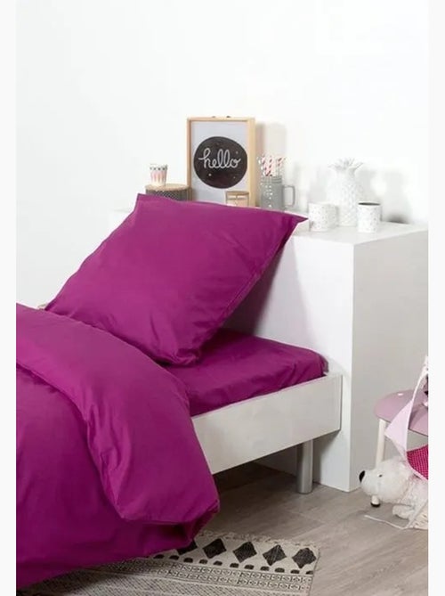 Drap housse - polycoton - uni - prune - 90x190 cm - Kiabi Drap housse - polycoton - uni - prune - 90x190 cm - Kiabi