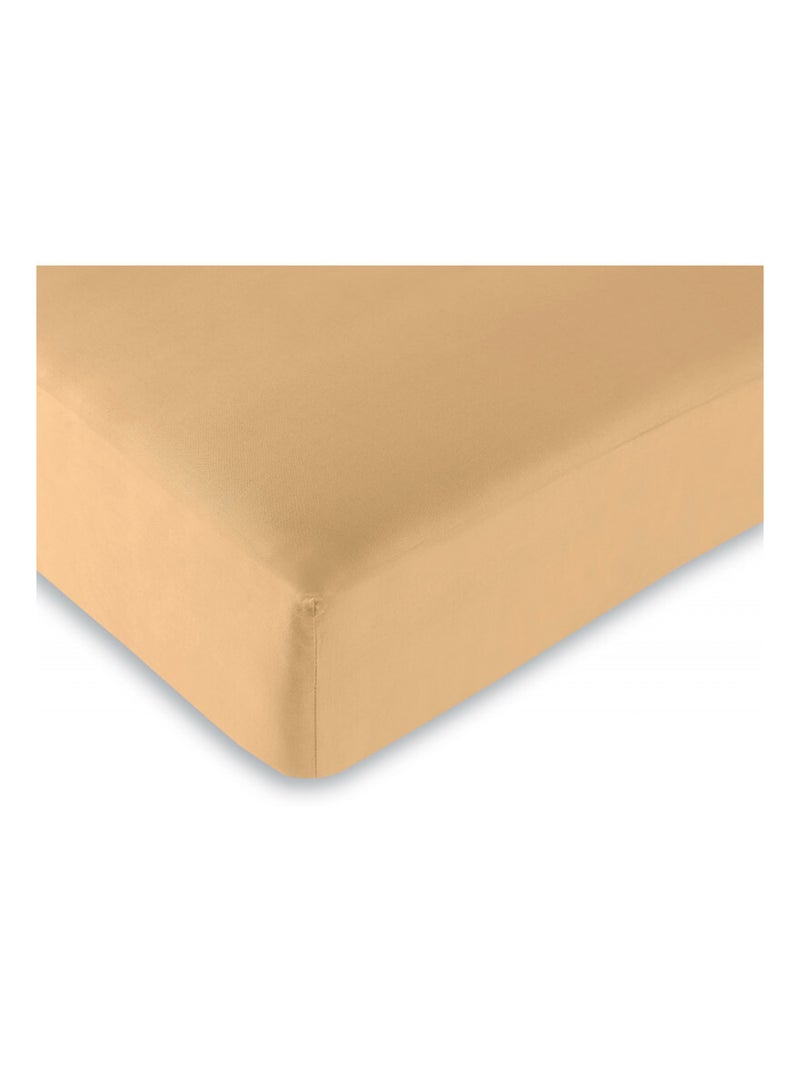 Drap housse - Univers Décor - 100 % Coton 57 Fils/cm² Gris taupe - Kiabi