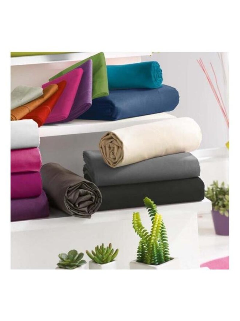 Drap housse - Univers Décor - 100 % Coton 57 Fils/cm² Noir - Kiabi