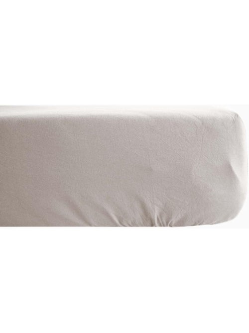 Drap housse - Vent du Sud - 100 % coton lavé 63 fils/cm² - Kiabi