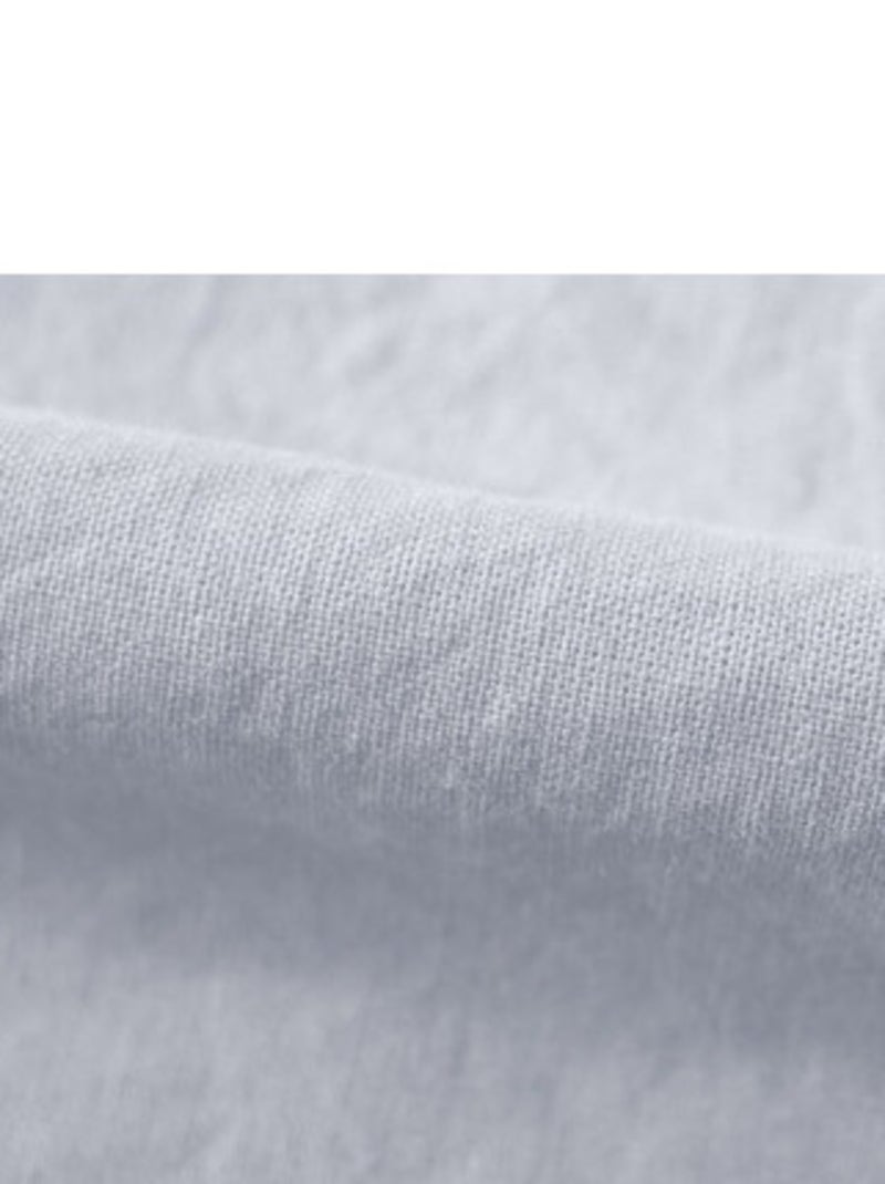 Drap housse - Vent du Sud - 100 % coton lavé 63 fils/cm² Blanc - Kiabi