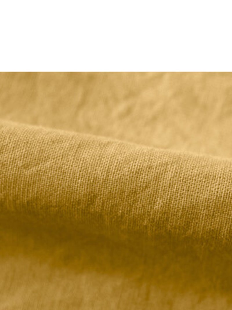 Drap housse - Vent du Sud - 100 % coton lavé 63 fils/cm² Orange clémentine - Kiabi