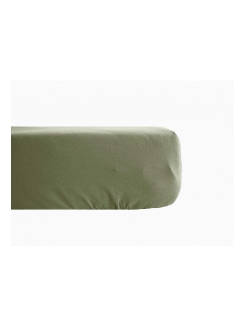 Drap housse - Vent du Sud - 100 % coton lavé 63 fils/cm² - Kiabi