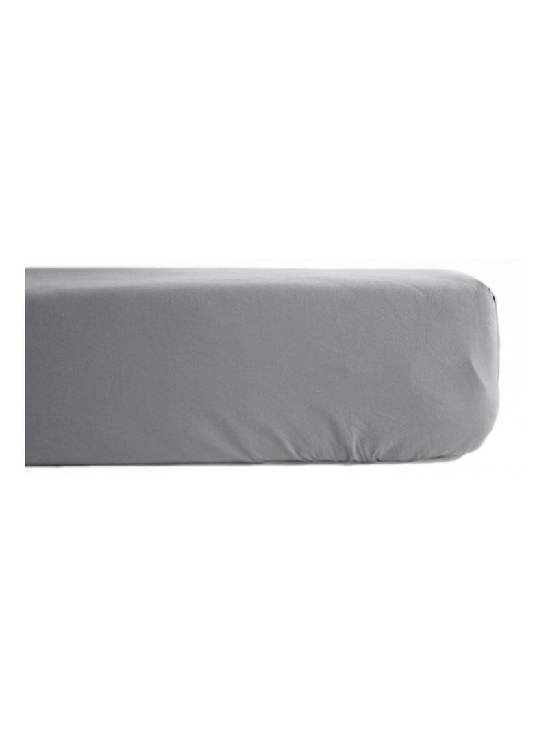 Drap housse - Vent du Sud - 100% Percale de coton peigné Argent - Kiabi