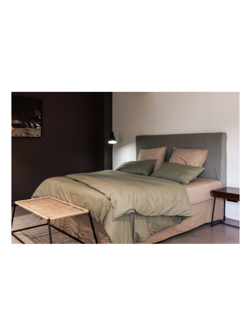Drap housse - Vent du Sud - 100% Percale de coton peigné Jaune moutarde - Kiabi