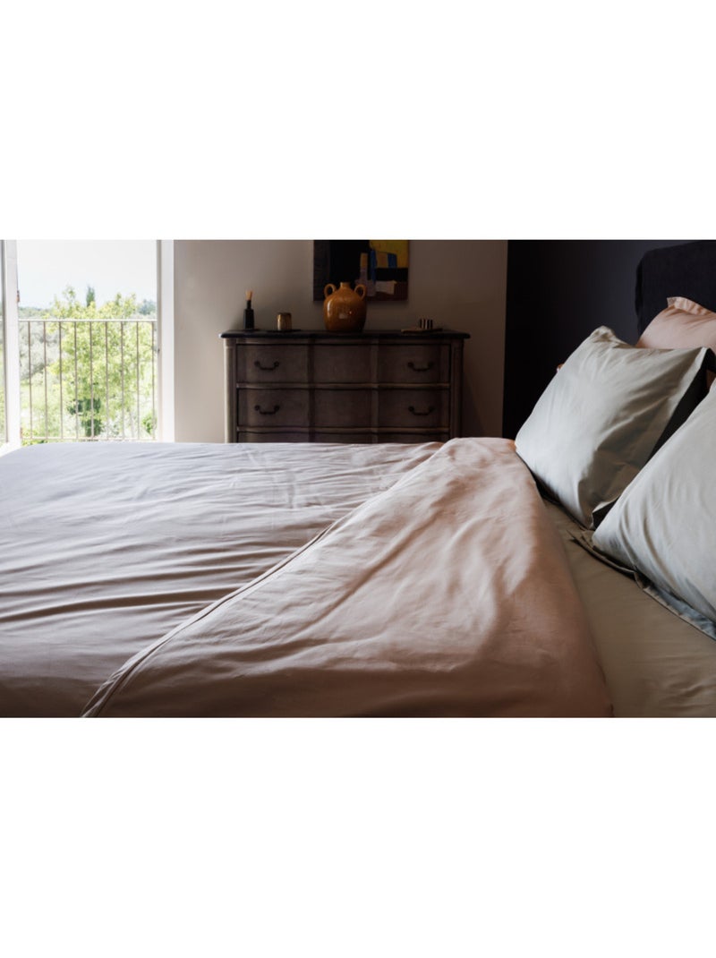 Drap housse - Vent du Sud - 100% Percale de coton peigné Rose - Kiabi