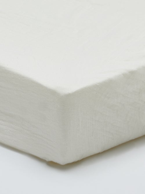 Drap housse 1 personne (60x120 cm) en double gaze de coton - Kiabi Home - Kiabi