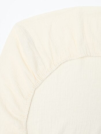 Drap housse 1 personne (70x140) en double gaze de coton - Kiabi Home