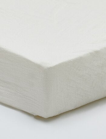 Drap housse 1 personne (70x140) en double gaze de coton - Kiabi Home