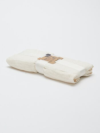 Drap housse 1 personne (70x140) en double gaze de coton - Kiabi Home