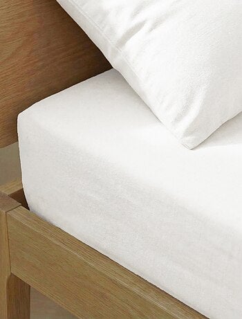 Drap housse 1 personne 90 x 190 en coton