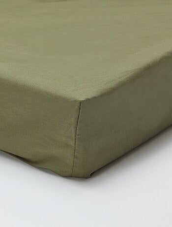 Drap housse 1 personne 90 x 190 en coton