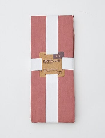 Drap housse 1 personne 90 x 190 en coton