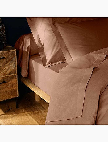 Drap housse 1 personne coton 57 fils lina