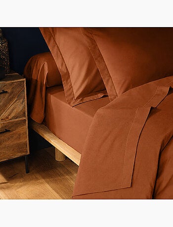 Drap housse 1 personne coton 57 fils lina