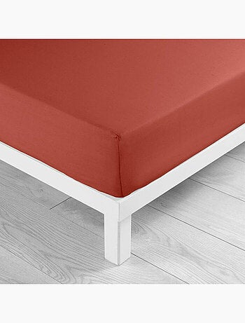 Drap housse 1 personne coton 57 fils lina