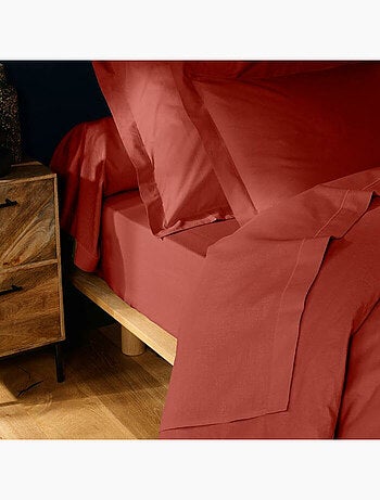 Drap housse 1 personne coton 57 fils lina