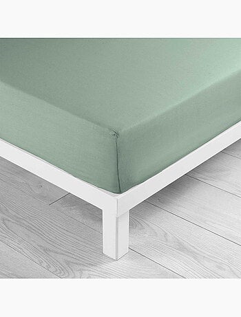 Drap housse 1 personne coton 57 fils lina