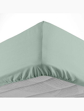 Drap housse 1 personne coton 57 fils lina