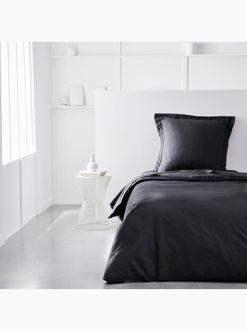 Drap housse 1 personne jersey uni ESSENTIAL gris anthracite - Kiabi